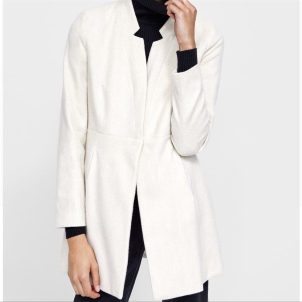 Zara Herringbone Frock Coat - image 2